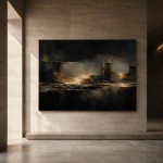Gilded Architectural Living Room Wall Art Canvas Print - Image 5