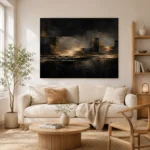 Gilded Architectural Living Room Wall Art Canvas Print - Image 7