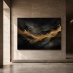 Antique Gold Current Living Room Wall Art Canvas Print - Image 5
