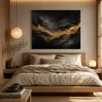 Antique Gold Current Living Room Wall Art Canvas Print - Image 8