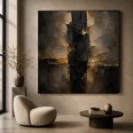 Gilded Obsidian Column Living Room Wall Art Canvas Print - Image 6