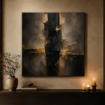 Gilded Obsidian Column Living Room Wall Art Canvas Print - Image 7