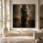Gilded Obsidian Column Living Room Wall Art Canvas Print - Image 8