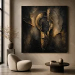 Antique Gold Relic Living Room Wall Art Canvas Print - Image 6