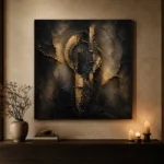 Antique Gold Relic Living Room Wall Art Canvas Print - Image 7