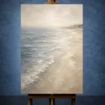 Misted Blue Coastal Living Room Wall Art Canvas Print - Image 2