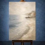 Luminous Tide Coastal Living Room Wall Art Canvas Print - Image 2