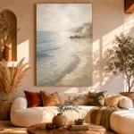 Luminous Tide Coastal Living Room Wall Art Canvas Print - Image 8