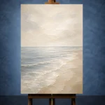 Airy Horizon Coastal Living Room Wall Art Canvas Print - Image 2