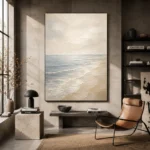 Airy Horizon Coastal Living Room Wall Art Canvas Print - Image 3