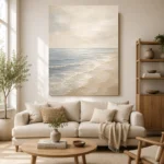 Airy Horizon Coastal Living Room Wall Art Canvas Print - Image 7