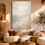 Airy Horizon Coastal Living Room Wall Art Canvas Print - Image 8