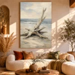 Weathered Driftwood Coastal Living Room Wall Art Canvas Print - Image 8