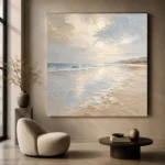 Pearl Horizon Coastal Living Room Wall Art Canvas Print - Image 6