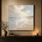 Pearl Horizon Coastal Living Room Wall Art Canvas Print - Image 7