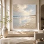 Pearl Horizon Coastal Living Room Wall Art Canvas Print - Image 8