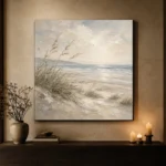 Windswept Dune Grass Coastal Living Room Wall Art Canvas Print - Image 7