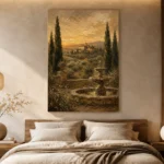 Serene Old World Country Estate Living Room Wall Art Canvas Print - Image 6