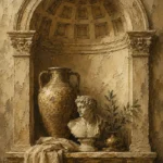 Classical Architectural Alcove Living Room Wall Art Canvas Print