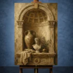Classical Architectural Alcove Living Room Wall Art Canvas Print - Image 2