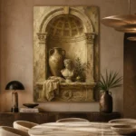 Classical Architectural Alcove Living Room Wall Art Canvas Print - Image 5