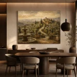 Grand Tuscan Estate Living Room Wall Art Canvas Print - Image 4