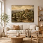 Grand Tuscan Estate Living Room Wall Art Canvas Print - Image 7