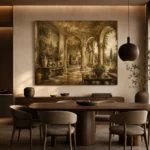 Elegant European Salon Living Room Wall Art Canvas Print - Image 4