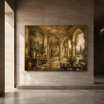 Elegant European Salon Living Room Wall Art Canvas Print - Image 5