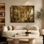 Elegant European Salon Living Room Wall Art Canvas Print - Image 6
