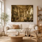 Elegant European Salon Living Room Wall Art Canvas Print - Image 7