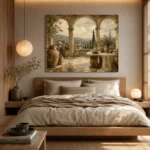 Grand European Terrace Living Room Wall Art Canvas Print - Image 8