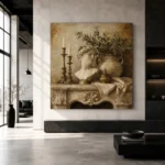 Elegant Old World Mantel Living Room Wall Art Canvas Print - Image 5