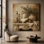 Elegant Old World Mantel Living Room Wall Art Canvas Print - Image 6