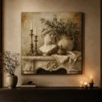 Elegant Old World Mantel Living Room Wall Art Canvas Print - Image 7