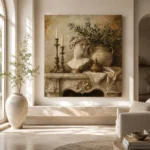 Elegant Old World Mantel Living Room Wall Art Canvas Print - Image 8