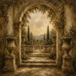 Timeless Garden Arch Living Room Wall Art Canvas Print