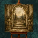 Timeless Garden Arch Living Room Wall Art Canvas Print - Image 2