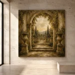 Timeless Garden Arch Living Room Wall Art Canvas Print - Image 3