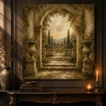 Timeless Garden Arch Living Room Wall Art Canvas Print - Image 4