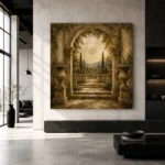 Timeless Garden Arch Living Room Wall Art Canvas Print - Image 5