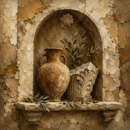 Curated European Wall Niche Living Room Wall Art Canvas Print