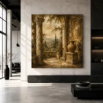 Classical Villa Loggia Living Room Wall Art Canvas Print - Image 5