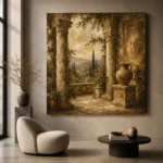 Classical Villa Loggia Living Room Wall Art Canvas Print - Image 6