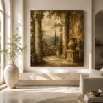Classical Villa Loggia Living Room Wall Art Canvas Print - Image 8