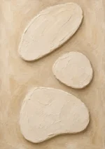 Serene Ivory Plaster Minimalist Wall Art Canvas Print