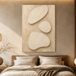 Serene Ivory Plaster Minimalist Wall Art Canvas Print - Image 6