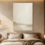 Warm Beige Horizon Minimalist Wall Art Canvas Print - Image 6