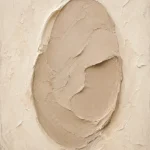 Sculptural Clay Oval Minimalist Wall Art Canvas Print