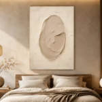 Sculptural Clay Oval Minimalist Wall Art Canvas Print - Image 6